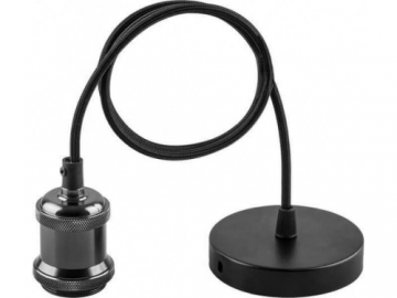 021-003-0001-PEARL BLACK E-27 1M PENDANT LAMP-TESLA